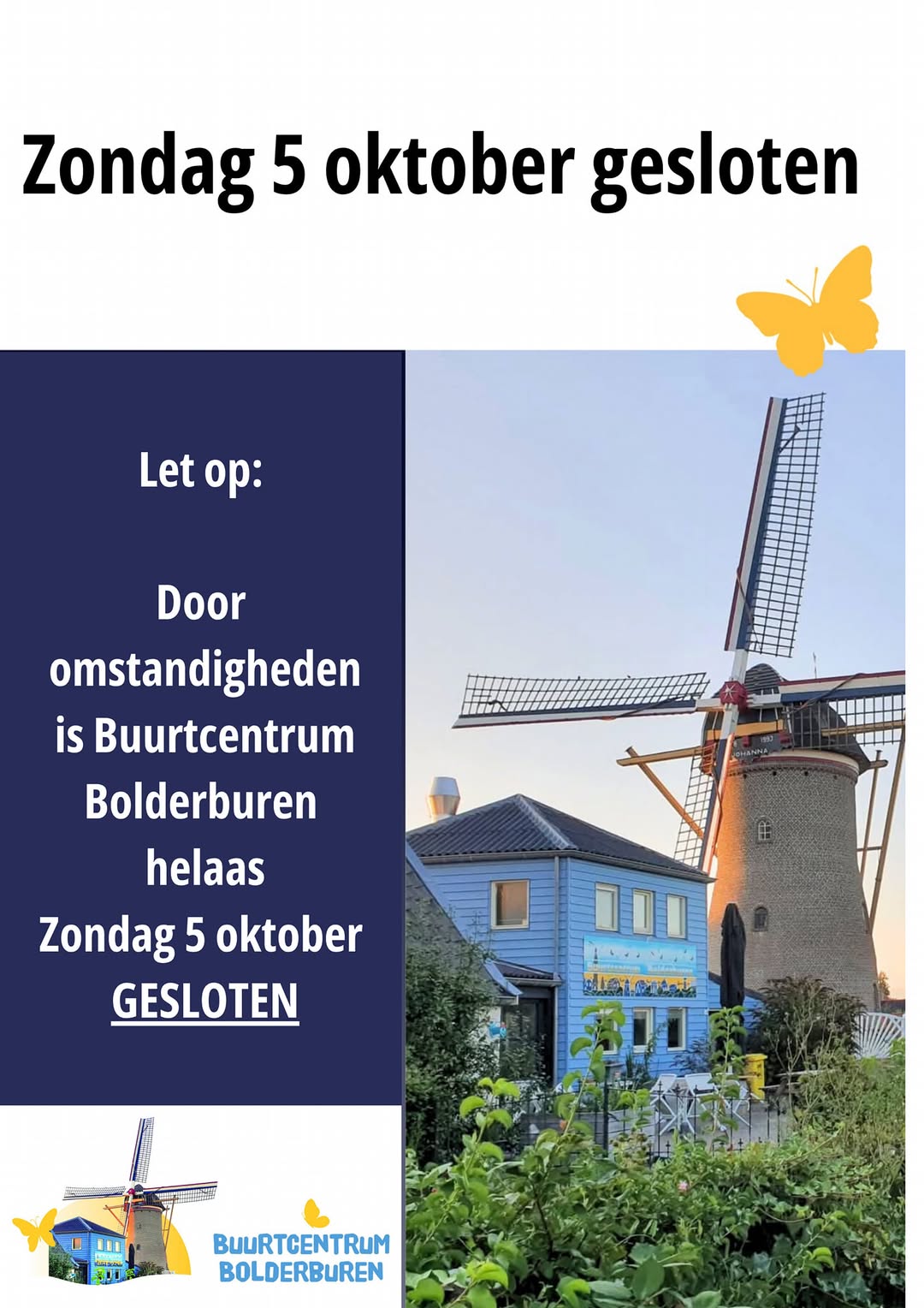 5 okt gesloten